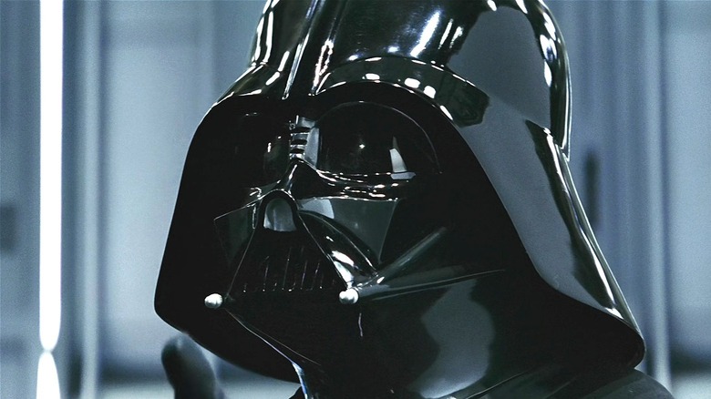 Darth Vader with his finger raised