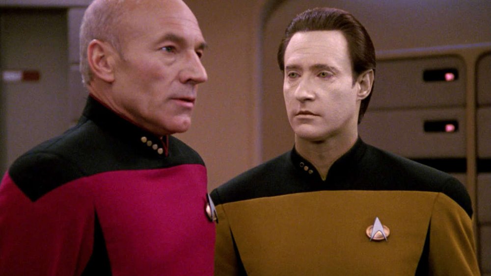 Patrick Stewart and Brent Spiner on Star Trek: The Next Generation