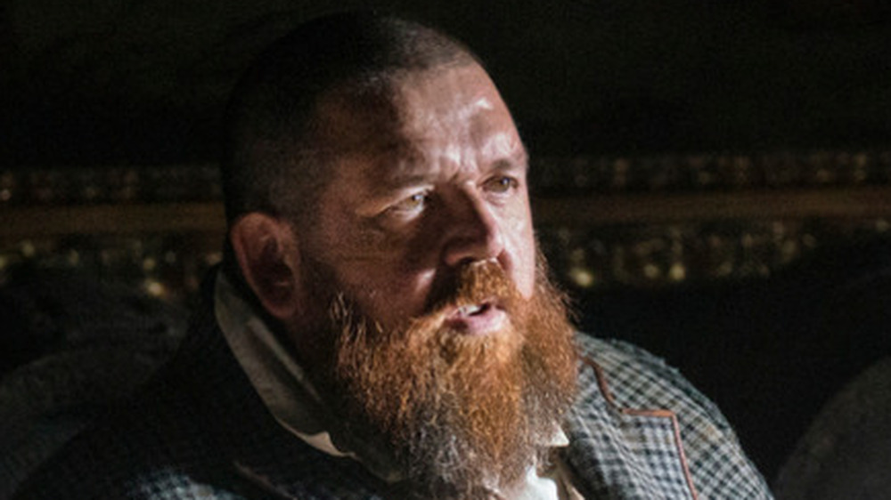 Nick Frost Declan sitting beard