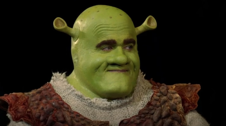 Live-action Shrek green makeup