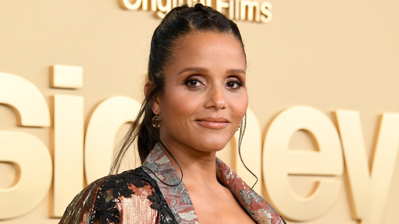 Actress Sydney Tamiia Poitier smiling
