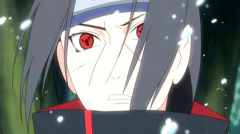 Itachi using Sharingan