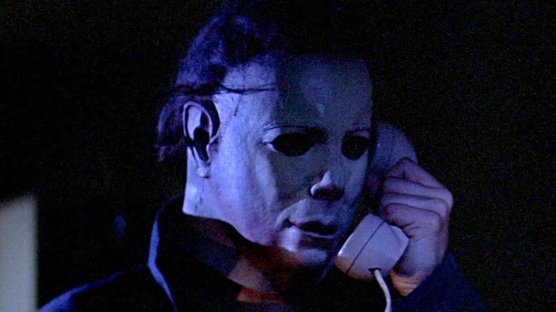 Michael Myers holding a phone in Halloween (1978)