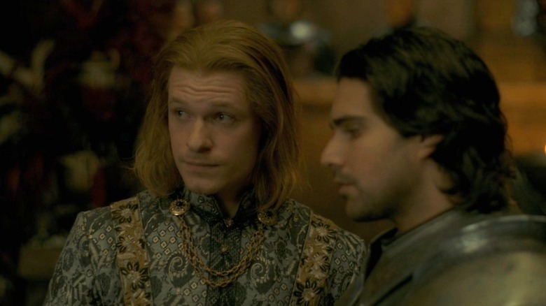 Joffrey whispers to Criston in 