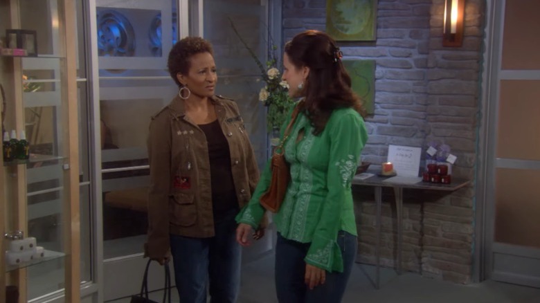 Barb and Christine talking