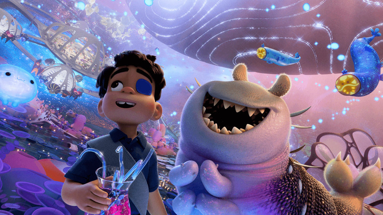 Elio and Glordon absorbing the wonders of space in Elio (2025)