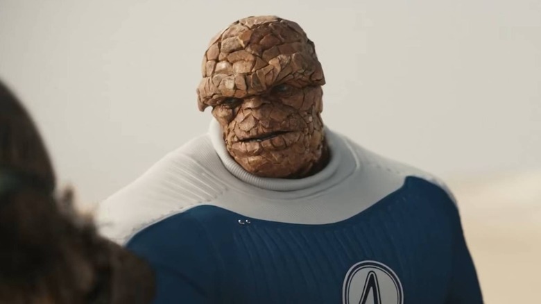 The Thing wearing a Fantastic Four uniform in 