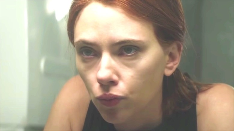 Scarlett Johansson stares in Black Widow