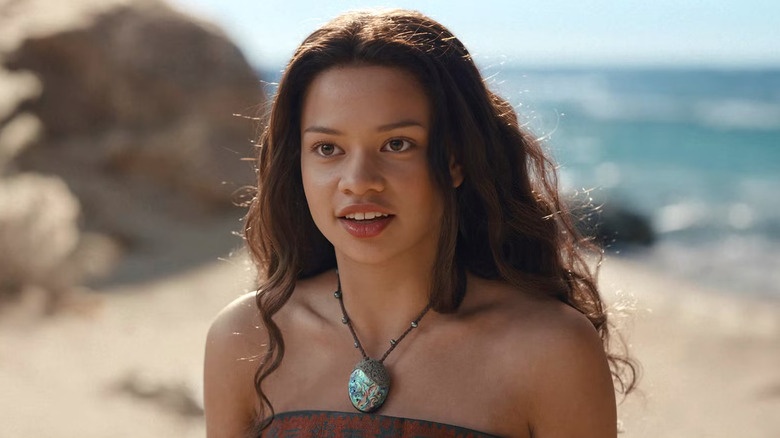 Moana looking excited in Moana