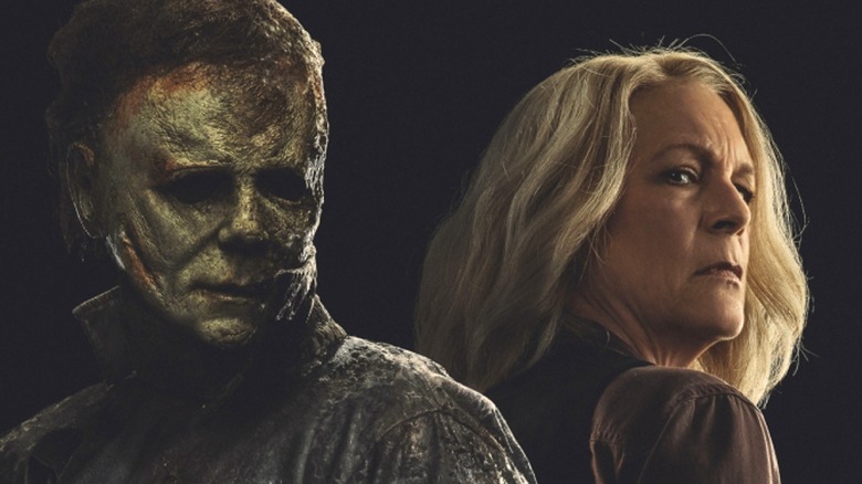 Laurie and Michael Myers standing together