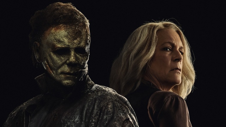 Laurie and Michael Myers standing together
