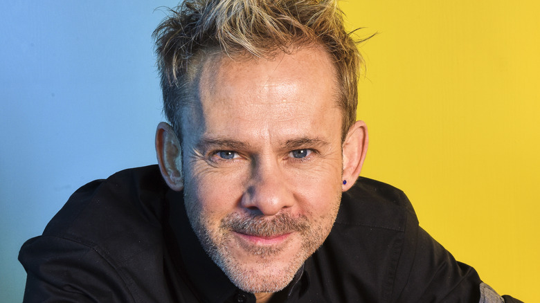 Dominic Monaghan grinning