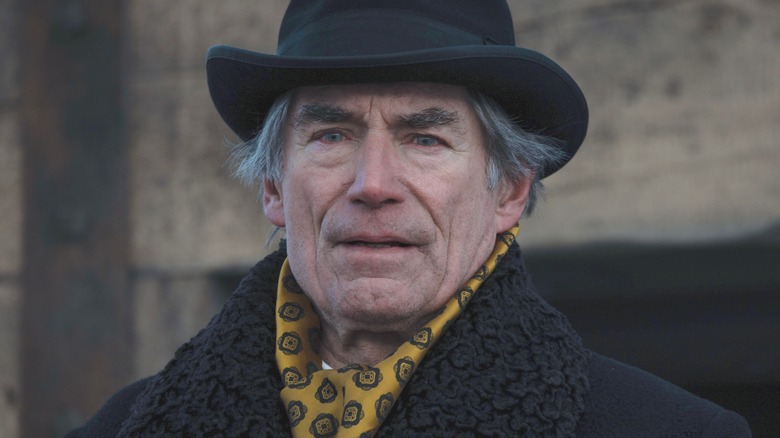 Timothy Dalton wearing a hat