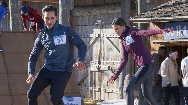 Kelly and Tom running