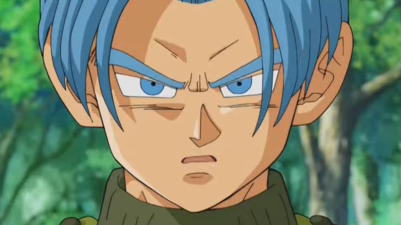 Trunks talking to Vegeta