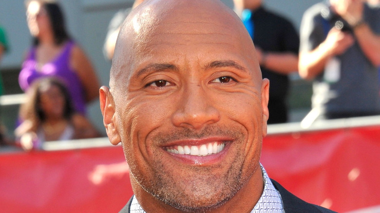 Dwayne Johnson smiling