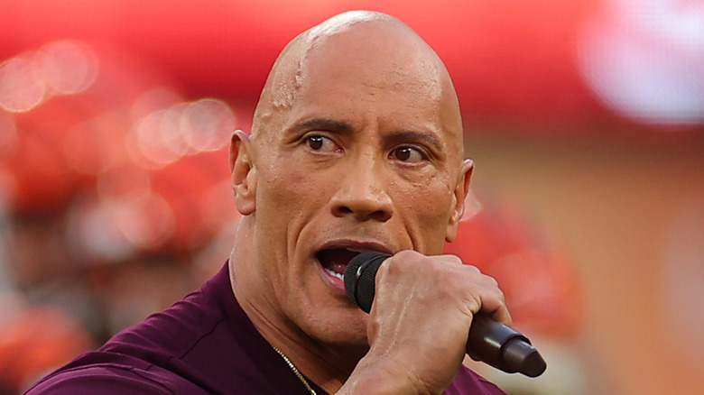 The Rock introduces Super Bowl XLVI