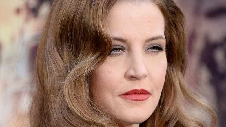 Lisa Marie Presley looking off camera