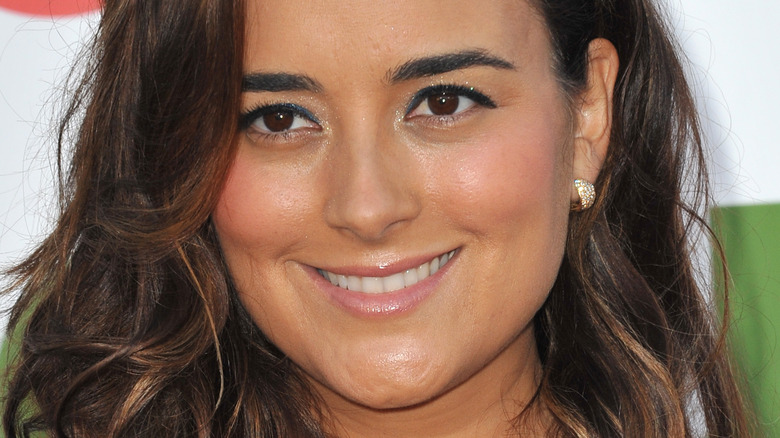 Cote de Pablo smiling for photo