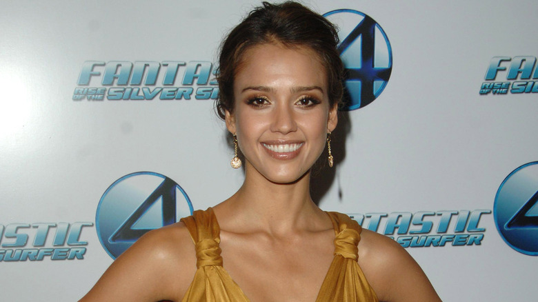Jessica Alba at the premiere of Fantastic Four: Rise of the Silver Surfer