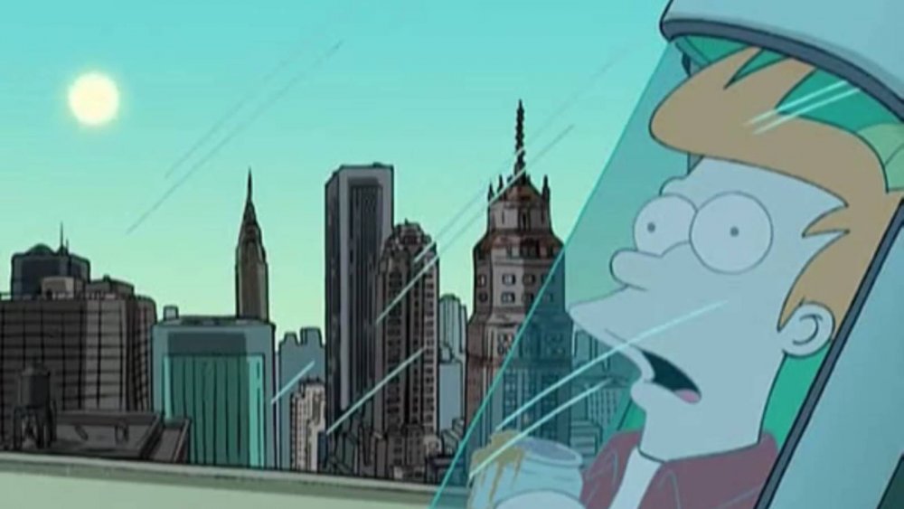 Fry ends up frozen in the pilot episode of Futurama