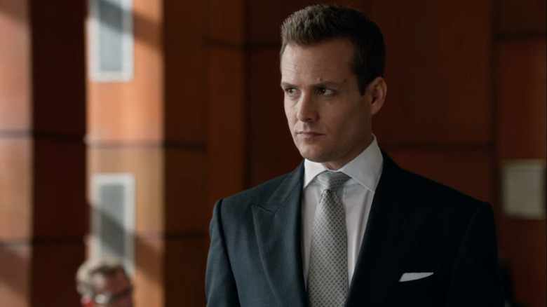 Harvey Specter standing in court