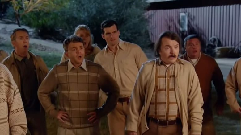 The Boyle family staring