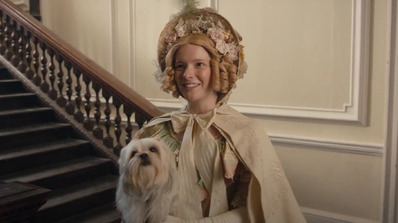 Dora Spenlow grinning in The Personal History of David Copperfield