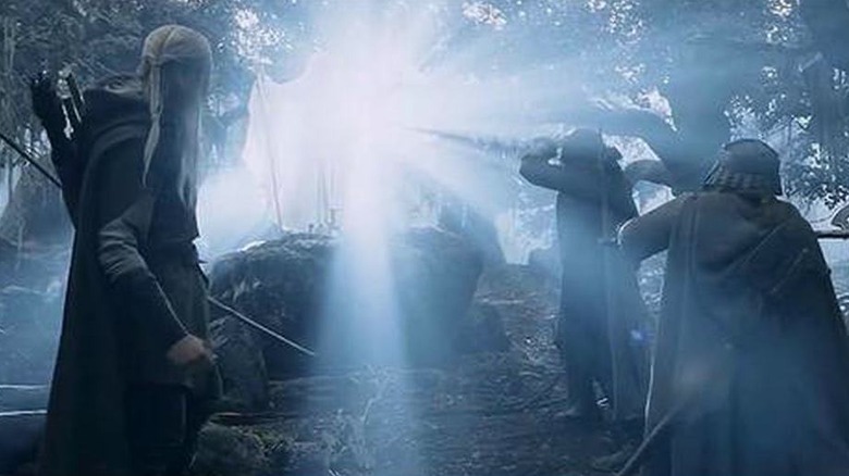 Gandalf reveals himself in blinding white light in The Two Towers