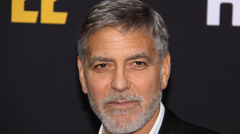 George Clooney with light stubble