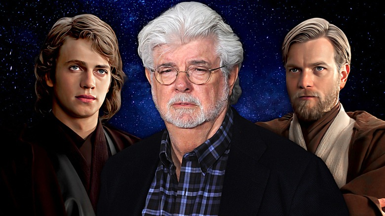 George Lucas, Anakin, and Obi-Wan