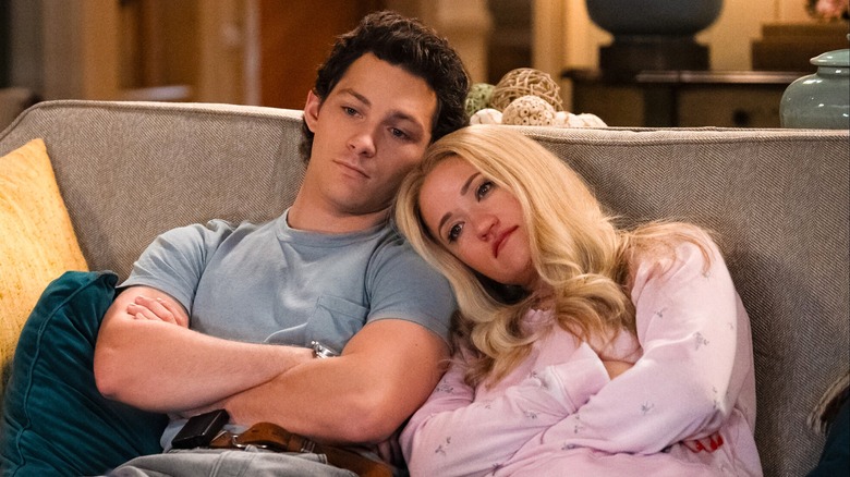 Georgie and Mandy unhappily watching TV on Georgie & Mandy's First Marriage