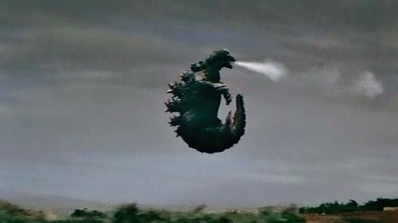 Godzilla flying