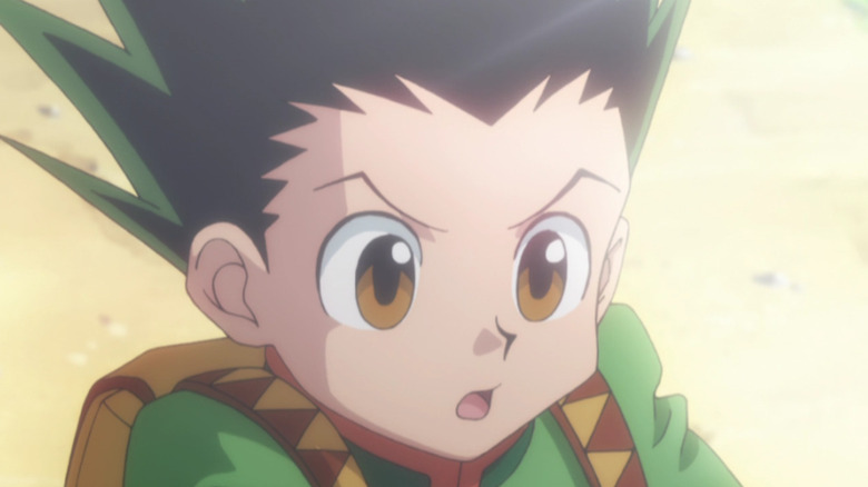 Gon looks focused