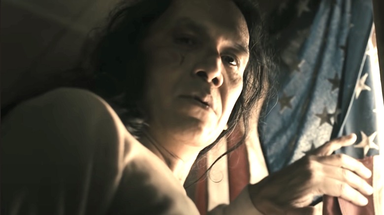 Greyeyes looking determined