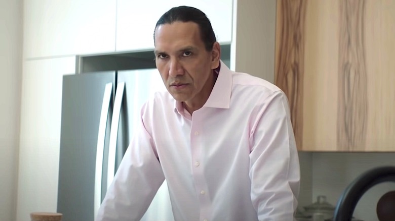 Greyeyes giving hard stare