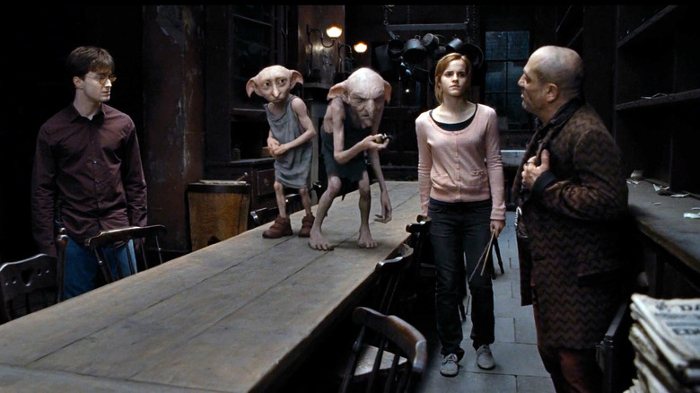 Kreacher and Dobby on table