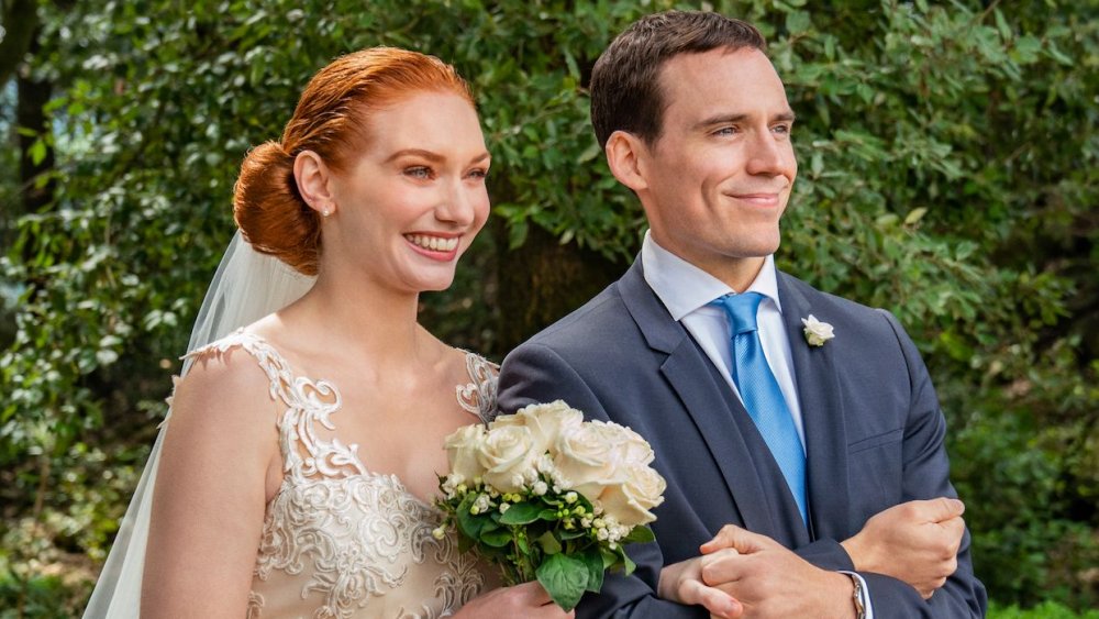 Eleanor Tomlinson and Sam Claflin in Love Wedding Repeat