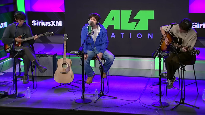 Dylan Minnette singing with Wallows