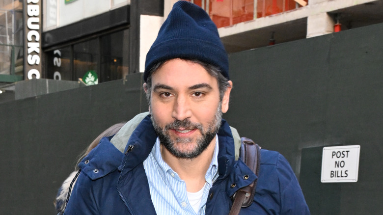 Josh Radnor wearing a beanie while out and about in New York City