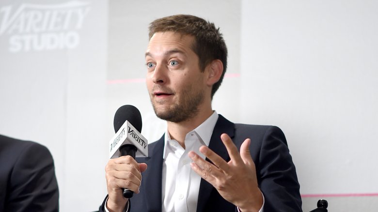 Tobey Maguire looks surprised