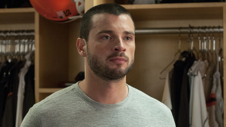 Brian Drew looks hesitant in "Draft Day" (2014)