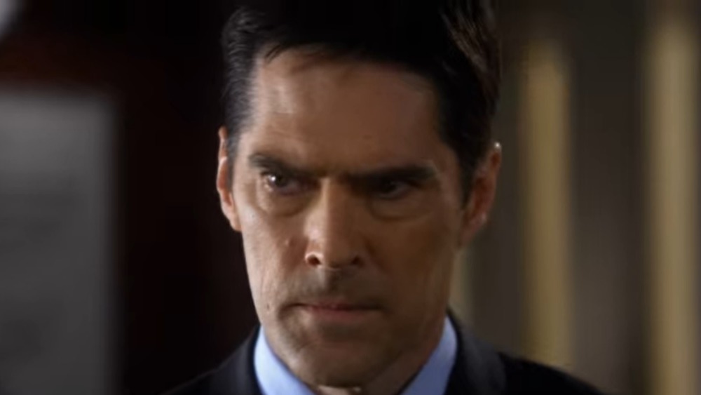 Hotch looking serious