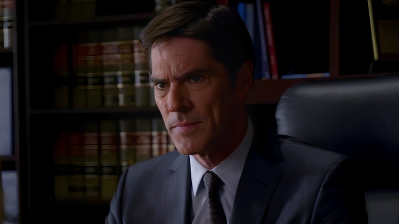 Hotch looking serious