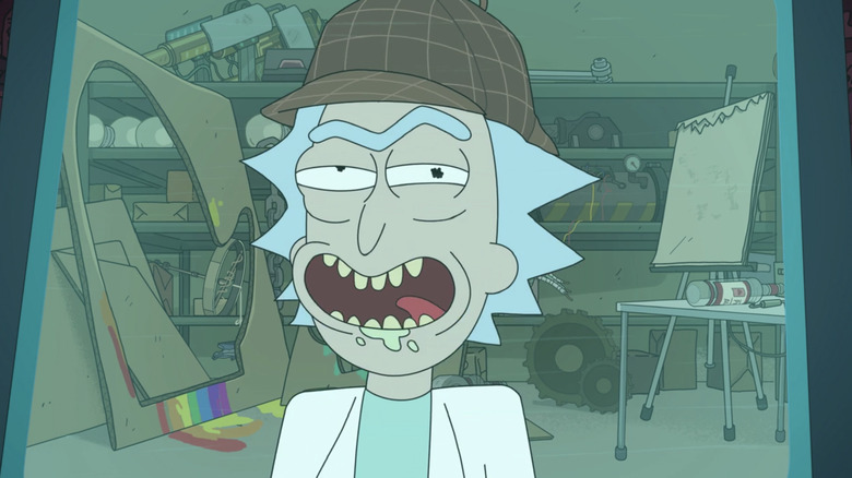 Rick drooling green in Season 3