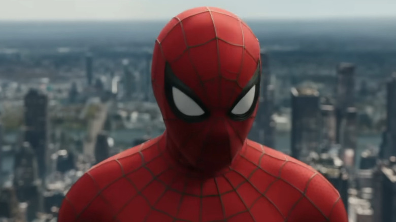 Peter Parker stares downward in 