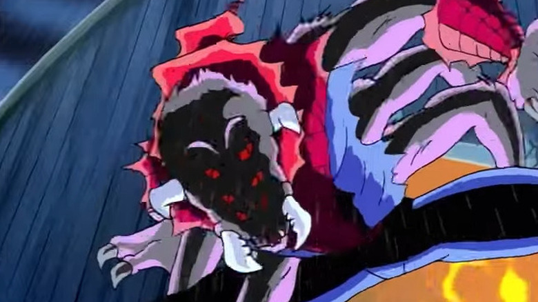 Man-Spider glowering in "Spider-Man: The Animated Series"