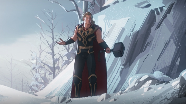 Thor with Mjolnir in What If...?