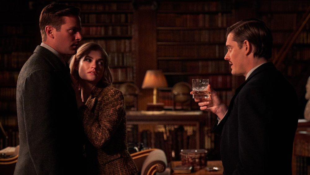 Armie Hammer, Lily James, and Sam Riley in Rebecca