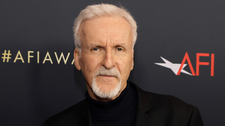 James Cameron wearing black turtleneck